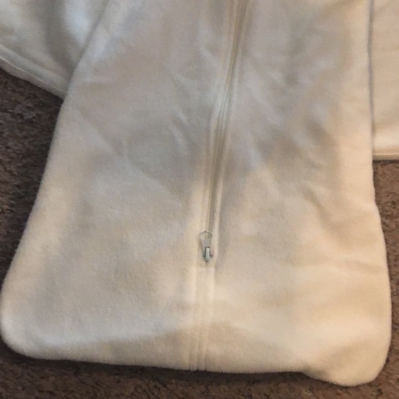 NWOT Cream Fleece Sleep Sack with Swaddling Attachments - Picture 3 of 4